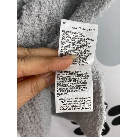 Charter Club NWT Hooded Knit Poncho Pull On Super Sof Solid Gray One Size New - Picture 8 of 10